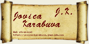Jovica Karabuva vizit kartica